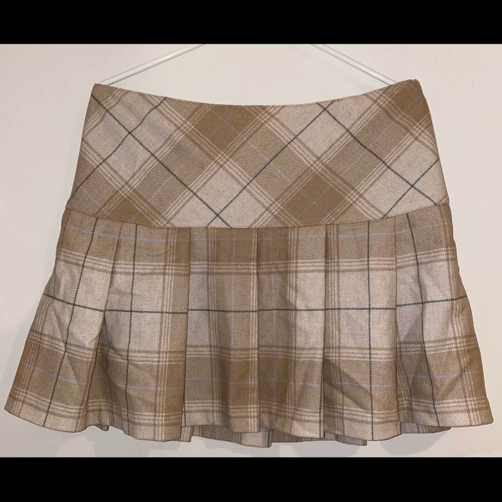 Gap Tan Plaid Skirt